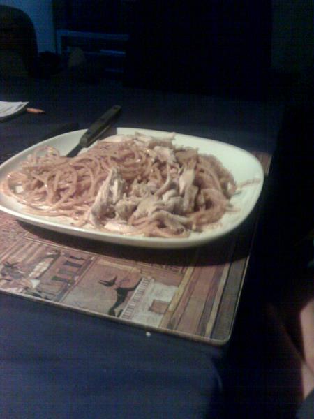 Pollo e spaghetti